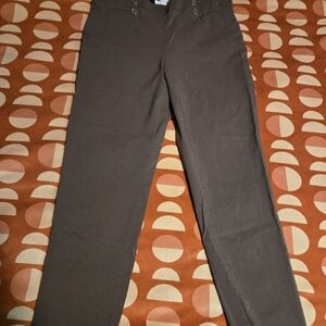 89th & Madison Women's Straight-Leg Pants in Dark Brown